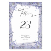 Élégant Mariage botanique Numéro de table Panneau (Dos)