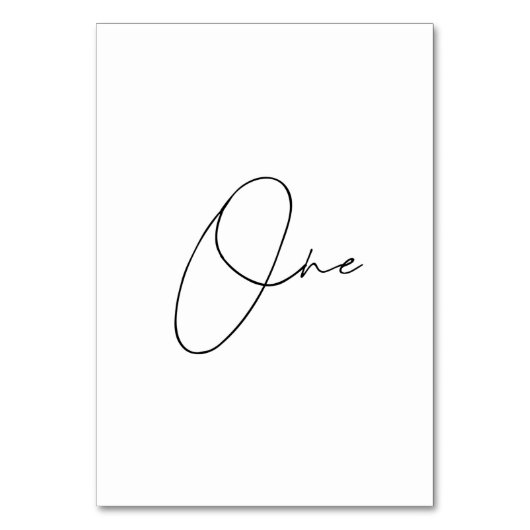 Élégant Mariage calligraphique Numéro de table (Par défaut)