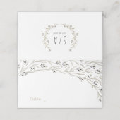 Elégant mariage campagnard fleuri rustique cartes  (Extérieur déplié)