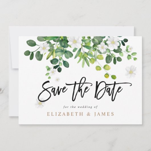 Élégant Mariage Campagnard Save The Date (Devant)