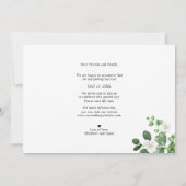Élégant Mariage Campagnard Save The Date (Dos)