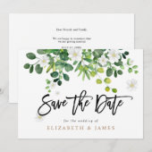 Élégant Mariage Campagnard Save The Date (Devant / Derrière)