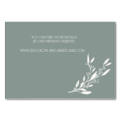 Elégant Mariage Cartes d'hébergement Sage (Dos)