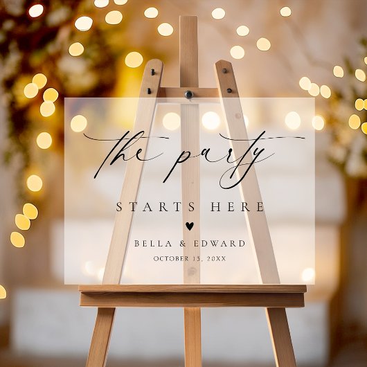 Élégant Mariage Chic Bienvenue signature acrylique