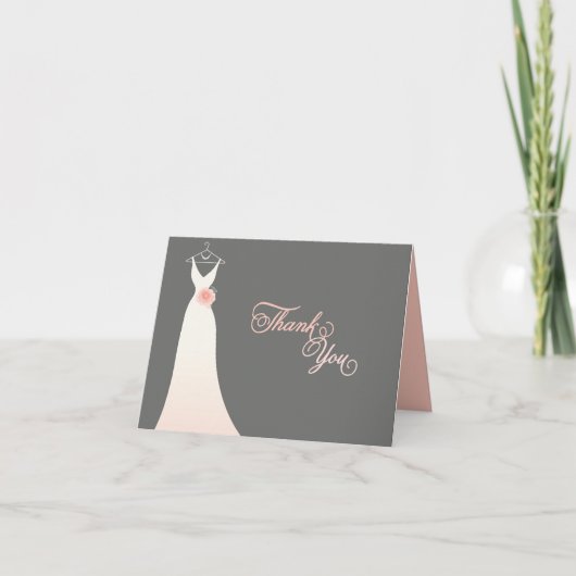 Élégant Mariage chic Gown Merci de Fête des mariée (Devant)