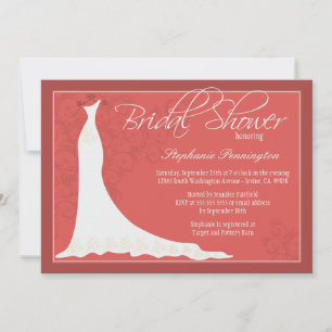 Élégant mariage chic habillé invitation de douche 