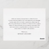 Élégant Mariage classique Carte de remerciements à (Verso)