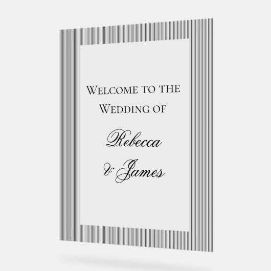 Élégant Mariage classique formel Bienvenue (Angle)
