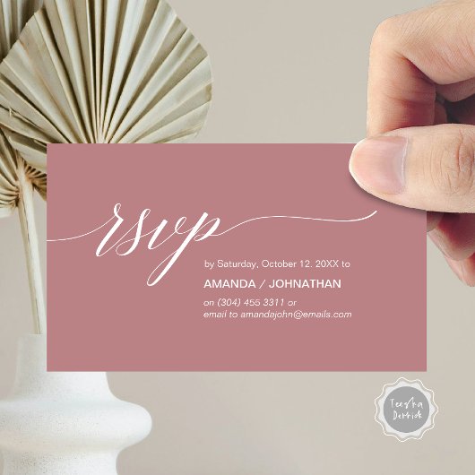 Élégant Mariage classique, Invitation de fête RSVP