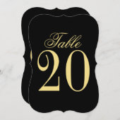 Élégant Mariage classique Numéro de table (Devant / Derrière)