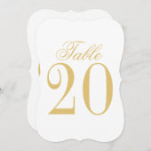 Élégant Mariage classique Numéro de table (Devant / Derrière)