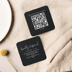 Elégant mariage Code QR RSVP site Web