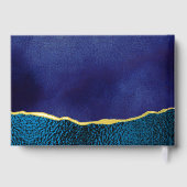 Élégant Mariage d'âge bleu et or de la marine (Verso)