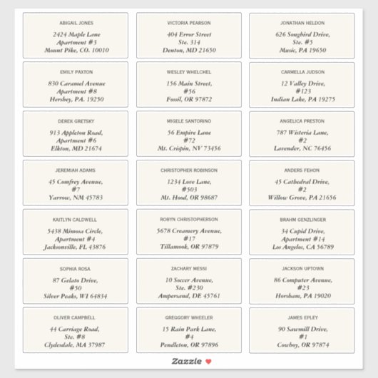 Elégant Mariage Daisy Étiquettes de adresse d'invi (Feuille)