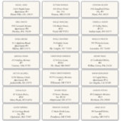 Elégant Mariage Daisy Étiquettes de adresse d'invi (Devant)