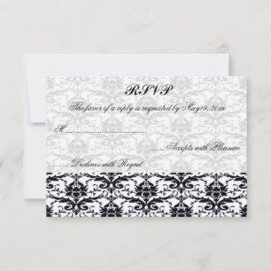Elegant Mariage damassé RSVP