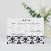Elegant Mariage damassé RSVP (Debout devant)
