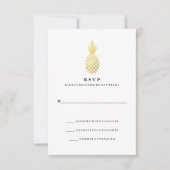 Elégant mariage d'ananas en or RSVP (Devant)