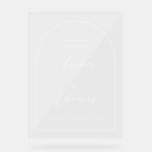 Élégant Mariage d'arc Bienvenue signature acryliqu (Recto)