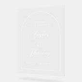 Élégant Mariage d'arc Bienvenue signature acryliqu (Angle)