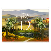 Elégant Mariage d'Art fin italien Carte Numéro de  (Dos)