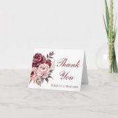 Elégant Mariage de Bourgogne Florale Peony Merci (Devant)