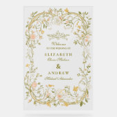 Élégant Mariage de cadre de verdure et de fleurs (Recto)