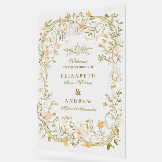 Élégant Mariage de cadre de verdure et de fleurs (Angle)