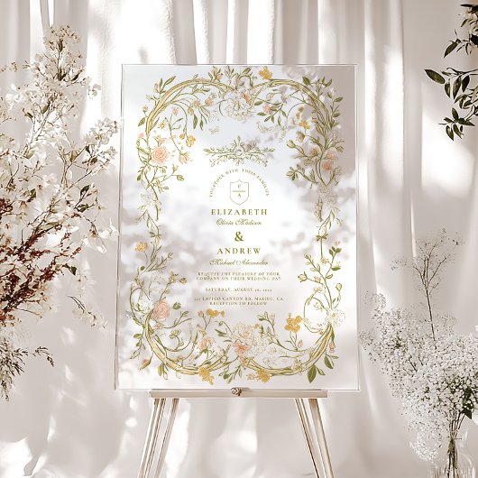 Élégant Mariage de cadre de verdure et de fleurs