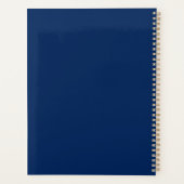 Elégant Mariage de cadre floral bleu bleu marine (Dos)