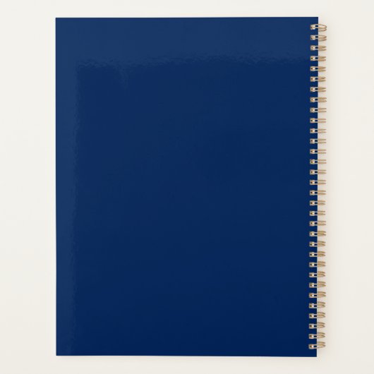 Elégant Mariage de cadre floral bleu bleu marine (Dos)