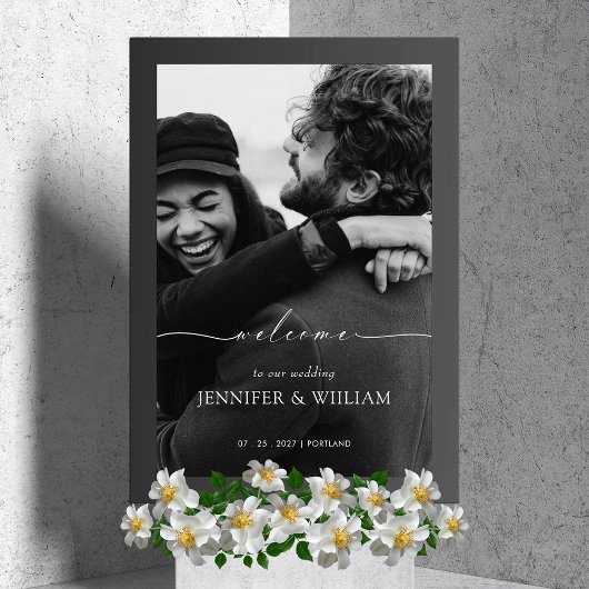 Élégant Mariage de calligraphie blanche Photo de b