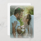 Élégant Mariage de calligraphie Carte de remerciem (Devant / Derrière)