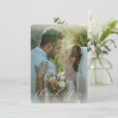 Élégant Mariage de calligraphie Carte de remerciem (Debout devant)