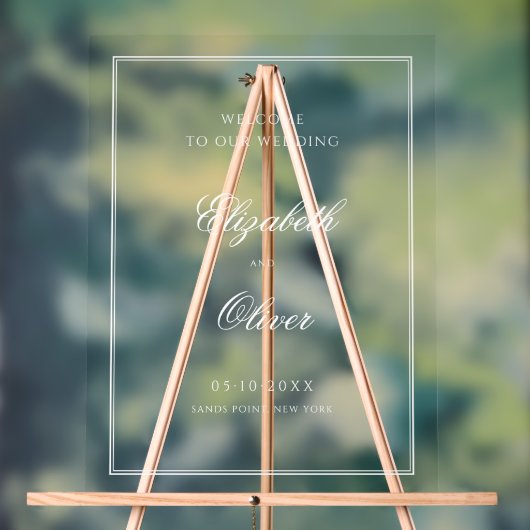 Élégant Mariage de calligraphie classique Bienvenu (Neutre)
