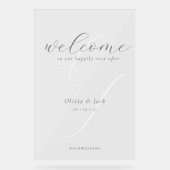 Élégant Mariage de calligraphie de bienvenue (Recto)