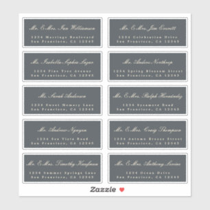 Élégant Mariage de calligraphie Étiquettes de adre