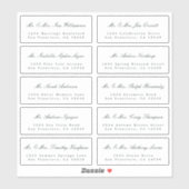 Élégant Mariage de calligraphie Étiquettes de adre (Feuille)