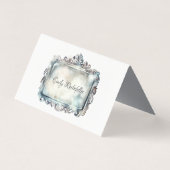 Élégant Mariage de carte de nom de plateau en arge (Back)