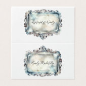 Élégant Mariage de carte de nom de plateau en arge (Outside Unfolded)