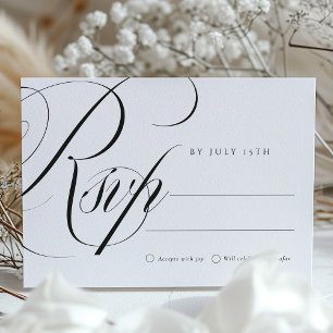 Élégant Mariage de carte RSVP Calligraphie