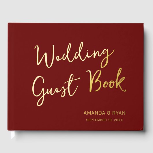 Élégant Mariage de chambre de mariée à script roug (Recto)