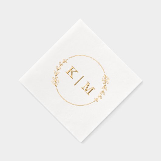 Élégant Mariage de couronne de monogramme (Droite)