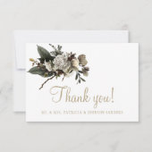 Elégant mariage de fleurs blanches merci (Devant)