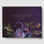 Élégant Mariage de fleurs sombres gothiques (Verso)