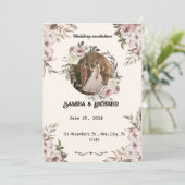 Elégant mariage de jardin Invitation (Debout devant)