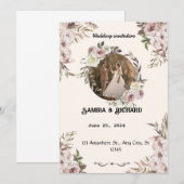 Elégant mariage de jardin Invitation (Devant / Derrière)