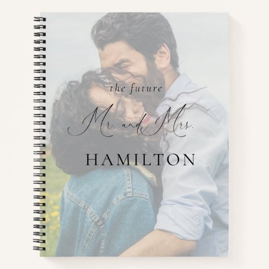 Elégant Mariage de la calligraphie Carnet de plani (Devant)