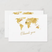 Élégant Mariage de la carte du monde Destination G (Devant / Derrière)