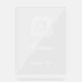 Élégant Mariage de la crête de monogramme ornée Bi (Recto)